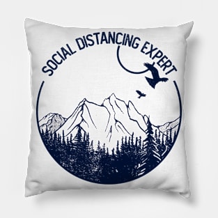 SOCIAL DISTANCING EXPERT HIKING MOUNTAINS Pillow