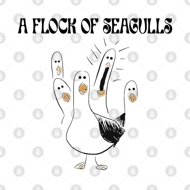 Retro A Flock of Seagulls by Clever Alnita