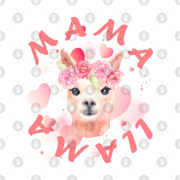 Cute Mama Llama Family Zoo Trip Mother's Day by Nolinomeg