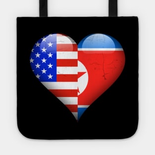 Half American Half North Korean - Gift for North Korean From North Korea Tote