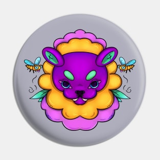 Bear Flower Pin