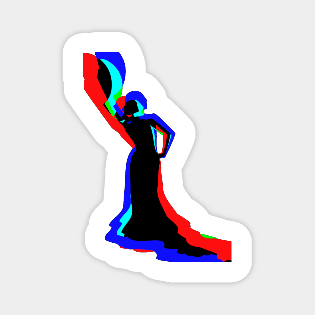 flamenco silhouette Magnet by MGphotoart