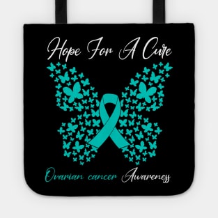 Hope For A Cure Butterfly Gift 3 Ovarian cancer Tote