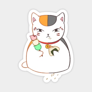 Nyanko Sensei eating (Natsume Yuujinchou) Magnet