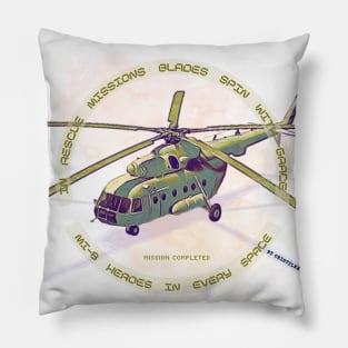 Helicopter Heroes - MI-8 pilots in rescue missions Pillow