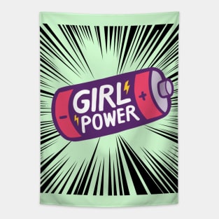 Girl Power Attack Tapestry