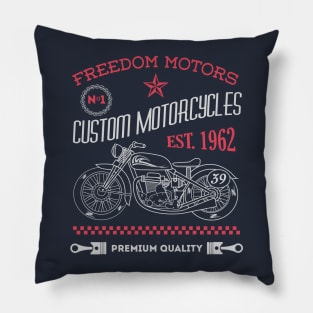 Freedom Motors Custom Motorcycles Pillow