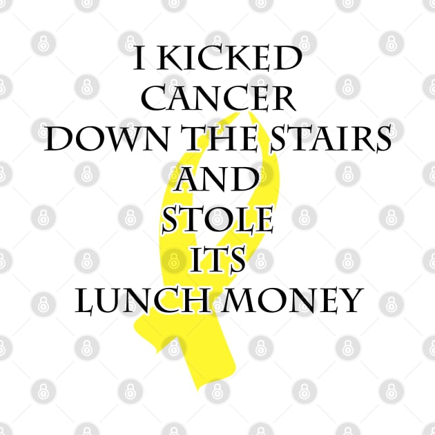 Cancer Bully (Yellow Ribbon) by BlakCircleGirl