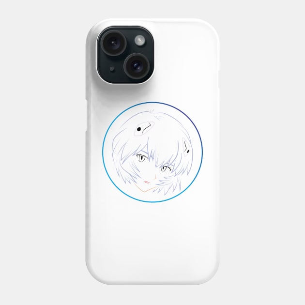 Rei Ayanami's Face - 01A Phone Case by SanTees