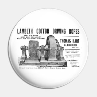 Thomas Hart - Lambeth Cotton Driving Ropes - 1910 Vintage Advert Pin