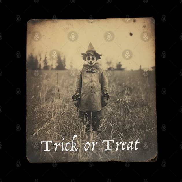 Trick or Treat Vintage Clown by MythicLegendsDigital