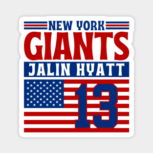 New York Giants Hyatt 13 American Flag Football Magnet