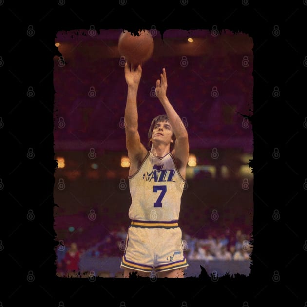 Pete Maravich - Vintage Design Of Basketball by JULIAN AKBAR PROJECT