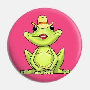 kiss all thefrogs in a bikini and hat Pin