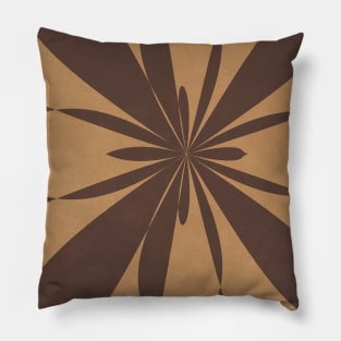 Bloom Flower - Earth Tones Pillow