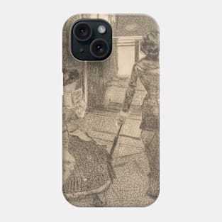 Mary Cassatt at the Louvre by Edgar Degas Phone Case