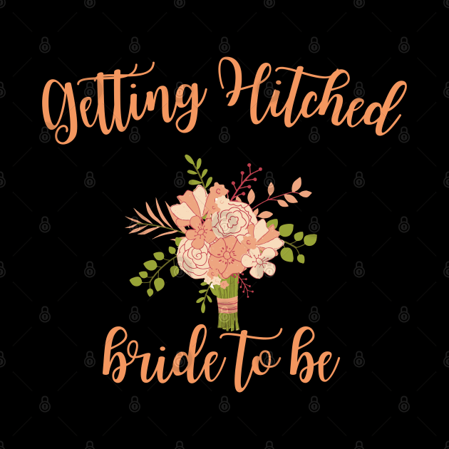 Getting hitched rowdy bachelorette party for bride day bridal shower gift for her wedding bride party by Maroon55