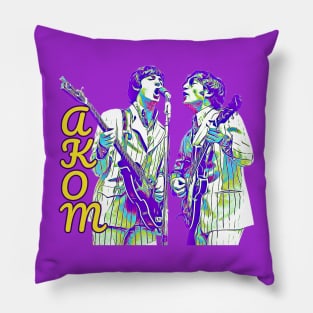 AKOM guitars yellow script Pillow