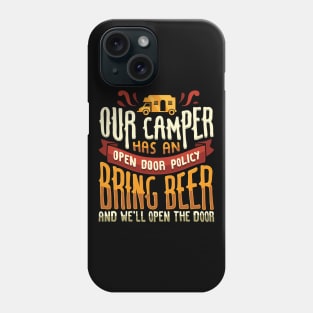 Funny Campfire Beer Drinking Design RV Camping Gift Phone Case