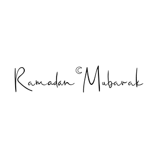 Ramadan Mubarak with crescent logo Dark - Muslim T-Shirt