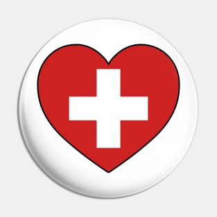 Heart - Switzerland Pin