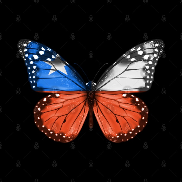 Chilean Flag  Butterfly - Gift for Chilean From Chile by Country Flags