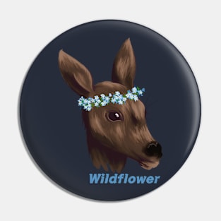 Wildflower Deer Pin