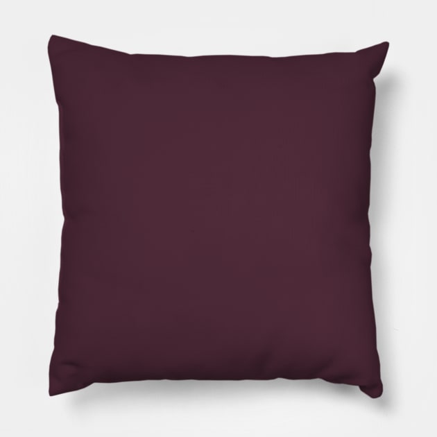 Burgundy Plain Solid Color Pillow by squeakyricardo
