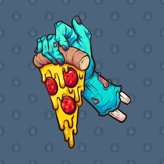 Zombie pizza by memoangeles