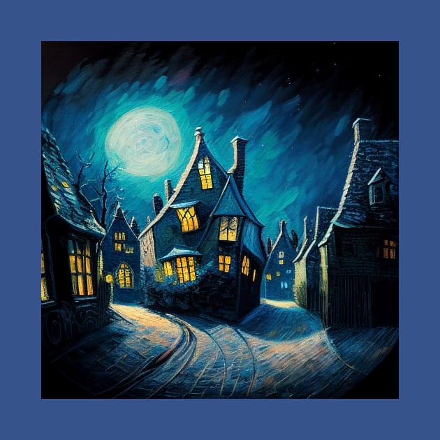 Starry Night Over Hogsmeade Village by Grassroots Green
