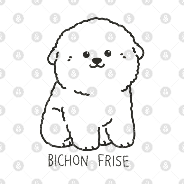 Textured Kawaii Bischon Frise by You Miichi