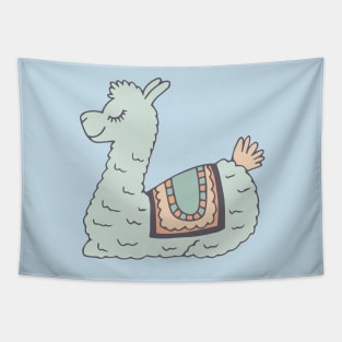 Blue Llama Tapestry