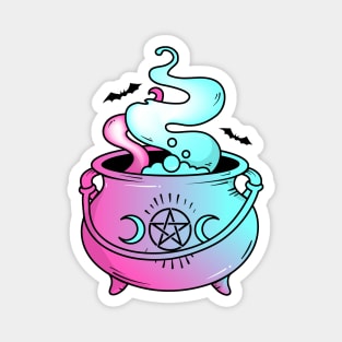 Witchy Boiling Magic Potion Pot Magnet