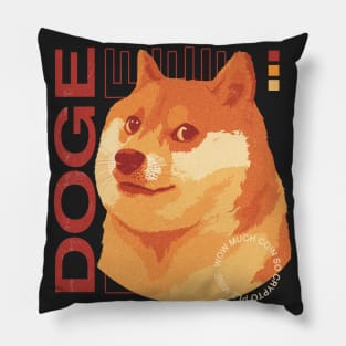 DOGE Cyberpunk Aesthetic Pillow