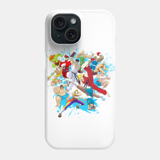 Street Fighting World Warriors Phone Case by CoolDojoBro