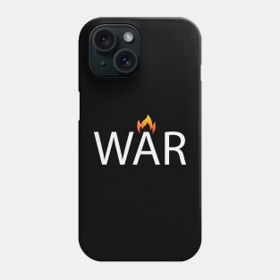 War typographic logo design Phone Case