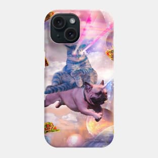 Cosmic Laser Cat Riding Unicorn Pug Phone Case