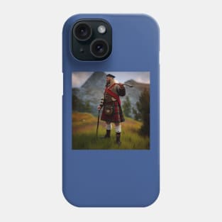 Scottish Highlander in Clan Tartan Phone Case