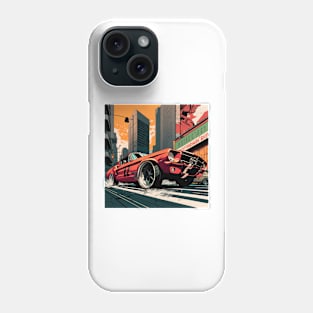 Comic Classic Mustang Drift Print Phone Case