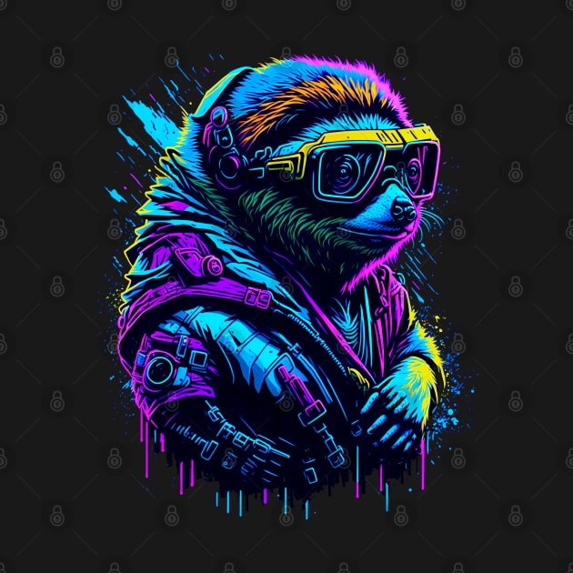 Sloth Cyberpunk by comecuba67