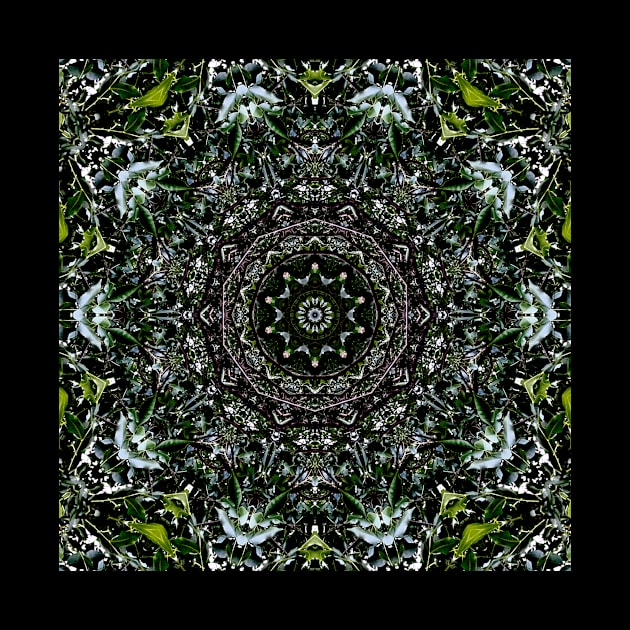 Mandala Kaleidoscope in Shades of Green by Crystal Butterfly Creations