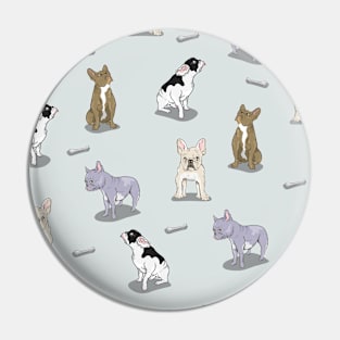 French Bulldog pattern Pin