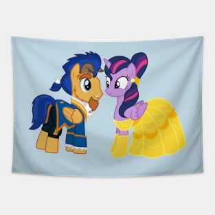 Flash Sentry and Twilight Sparkle Beauty and the Beast Tapestry