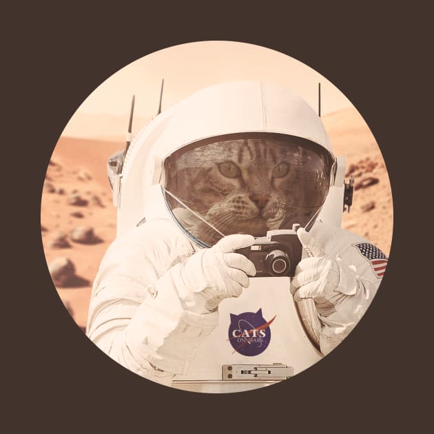 Astronaut Cat Mars Landing by Blue Planet Boutique