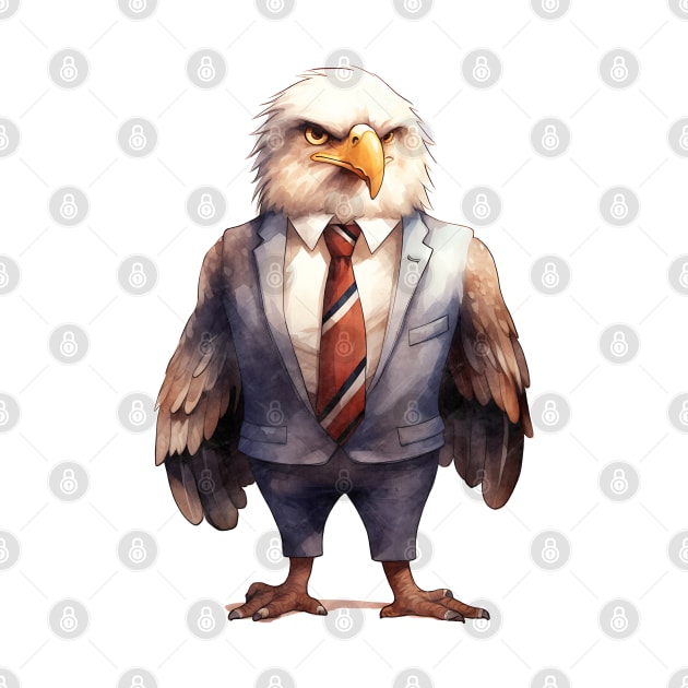 Bald Eagle Wearing a Tie by Chromatic Fusion Studio