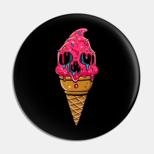 ice cream skull Pin
