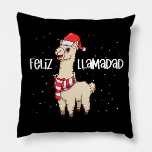 Christmas llama - Feliz Llamadad Pillow