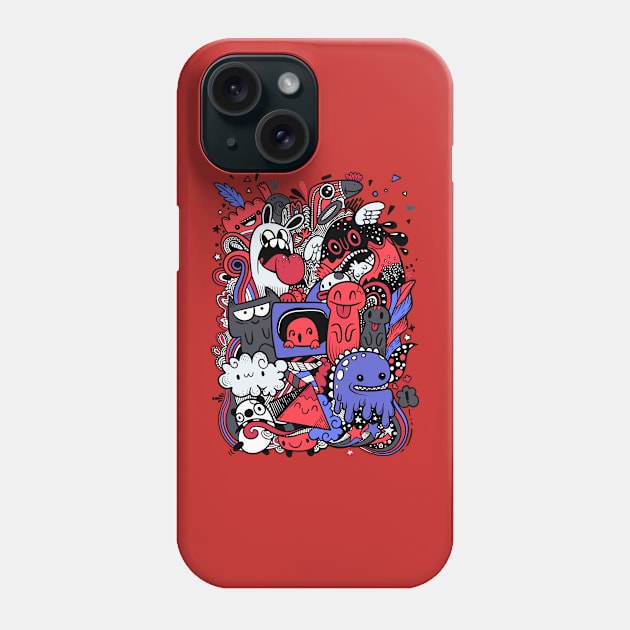 Family of monsters Phone Case by katanya78