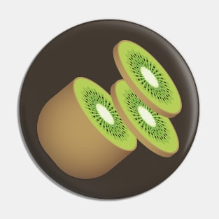 Sliced kiwi Pin