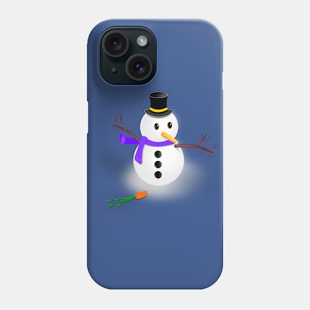 Christmas Snowman & Carrot Phone Case by holidaystore